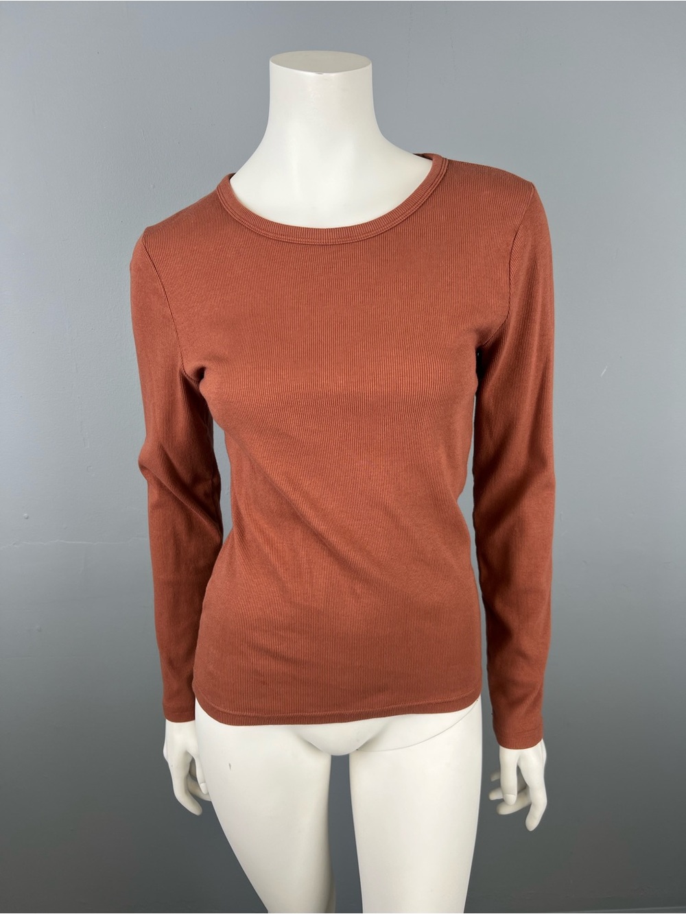 Banana Republic Women’s Long-Sleeve Crewneck Top - Rust
